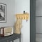 Flash Furniture 24" Bamboo Wall Mount Shelf with Hanging Hooks HFKHD-GDIS-CRE8-042315-GG - alternate 1